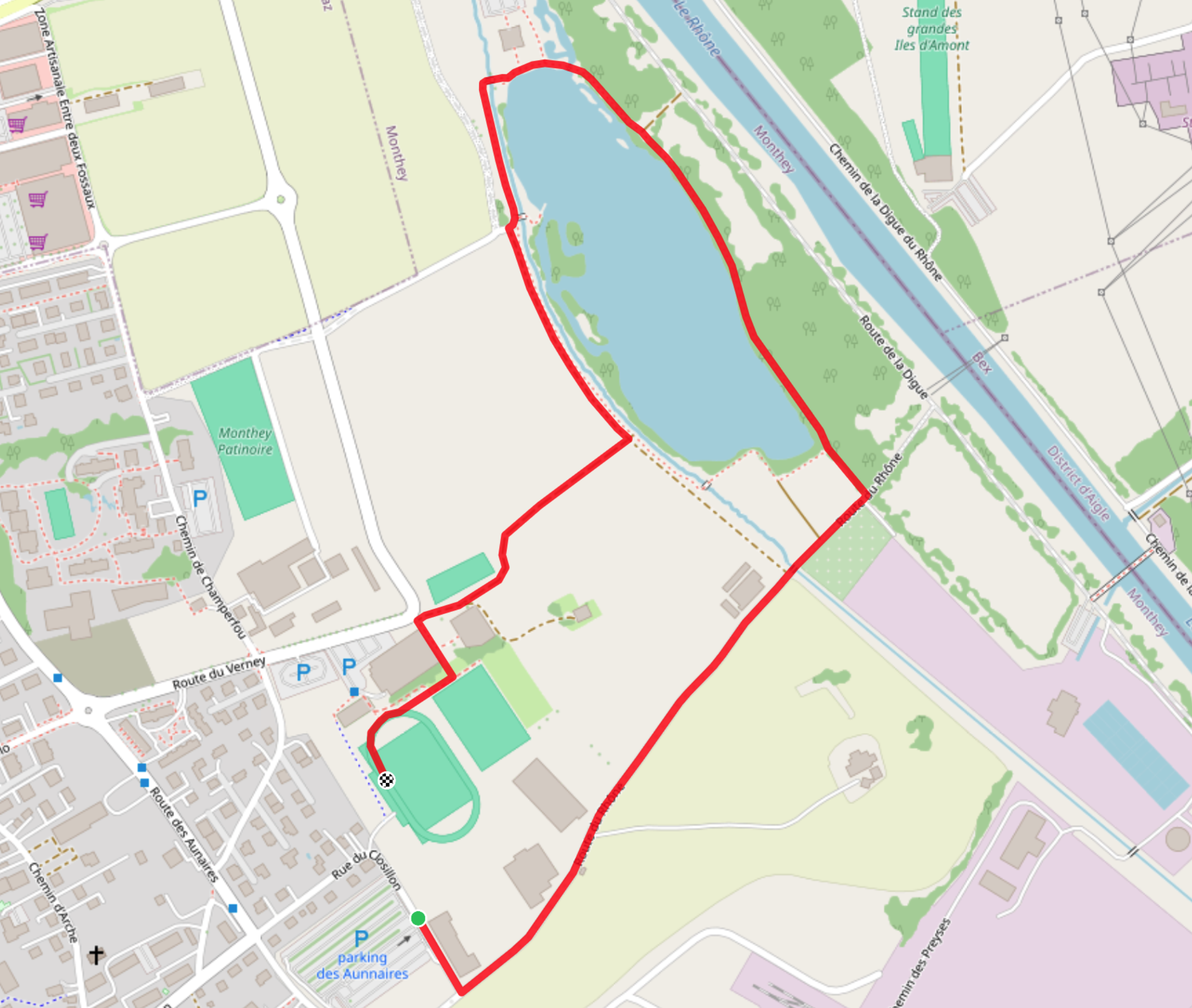 Plan du parcours Parcours 2,5 km