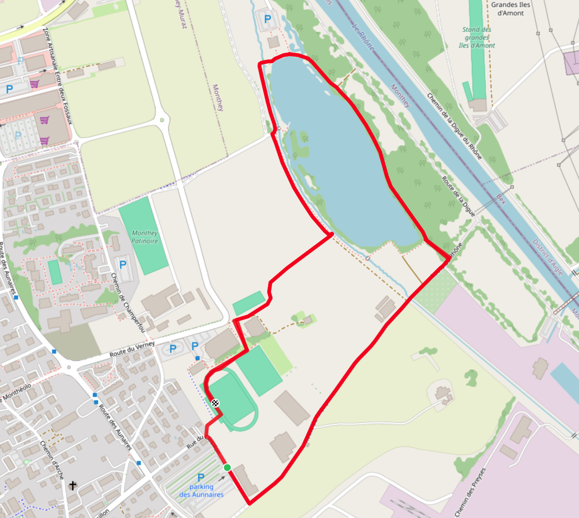Plan du parcours Parcours 5 KM